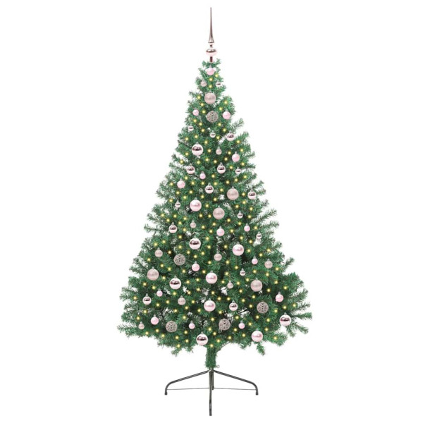Árbol de Navidad Artificial Preiluminado Verde 210 cm PVC M 3