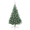 Árbol de Navidad Artificial Preiluminado Verde 210 cm PVC 4