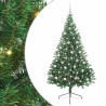 Árbol de Navidad Artificial Preiluminado Verde 210 cm PVC 2