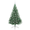 Árbol de Navidad Artificial Preiluminado Verde 210 cm PVC 4