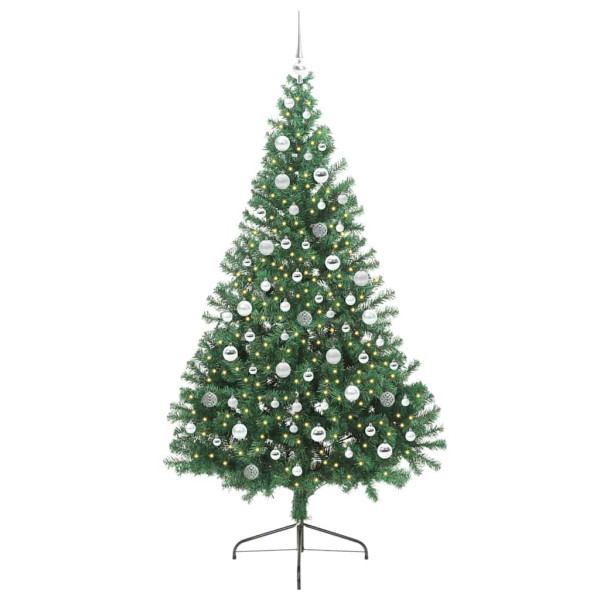 Árbol de Navidad Artificial Preiluminado Verde 210 cm PVC M 3