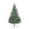 Árbol de Navidad Artificial Preiluminado Verde 210 cm PVC 3