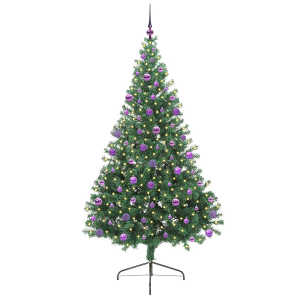 Árbol de Navidad Artificial Preiluminado Verde 210 cm PVC M 3