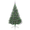 Árbol de Navidad Artificial Preiluminado Verde 210 cm PVC 3