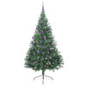 Árbol de Navidad Artificial Preiluminado Verde 210 cm PVC 4