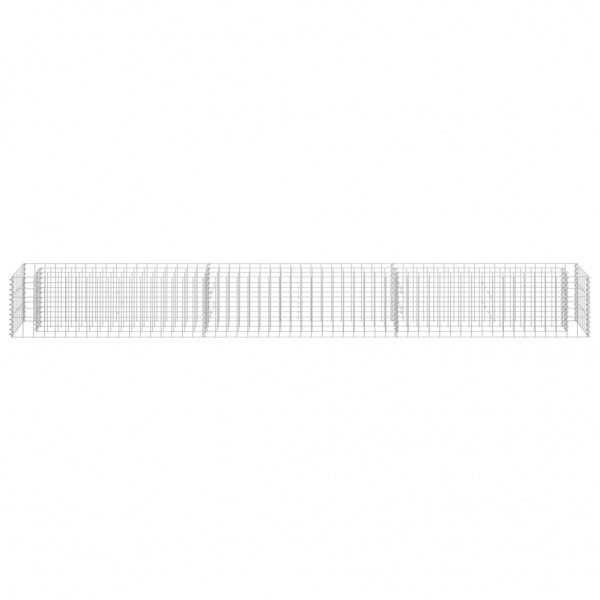 Canteiro elevado/cesto gabião 270x30x30 cm aço galvanizado M 4