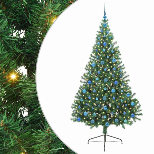 Árbol de Navidad Artificial Preiluminado Verde 210 cm PVC M 2