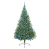 Árbol de Navidad Artificial Preiluminado Verde 210 cm PVC 3