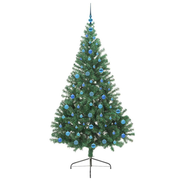 Árbol de Navidad Artificial Preiluminado Verde 210 cm PVC M 4