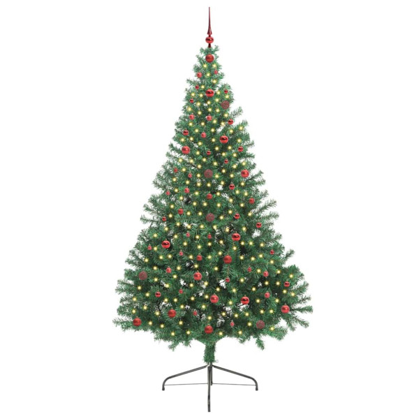 Árbol de Navidad Artificial Preiluminado Verde 240 cm PVC M 3