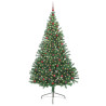 Árbol de Navidad Artificial Preiluminado Verde 240 cm PVC 3