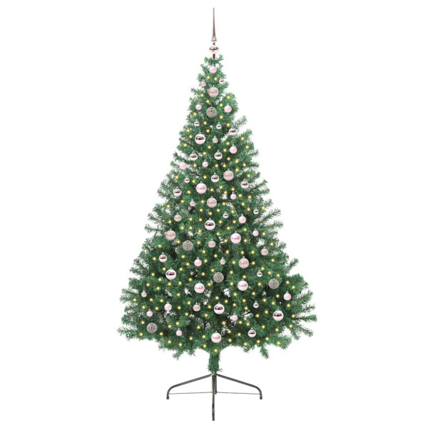 Árbol de Navidad Artificial Preiluminado Verde 240 cm PVC M 3