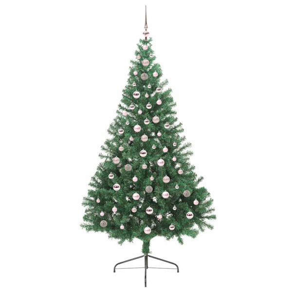 Árbol de Navidad Artificial Preiluminado Verde 240 cm PVC M 4