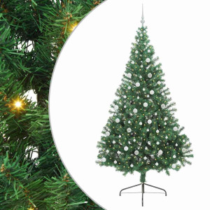 Árbol de Navidad Artificial Preiluminado Verde 240 cm PVC H