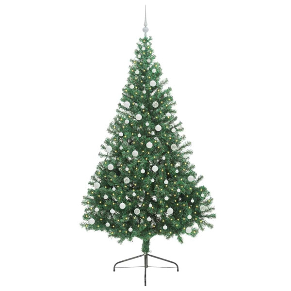 Árbol de Navidad Artificial Preiluminado Verde 240 cm PVC M 3