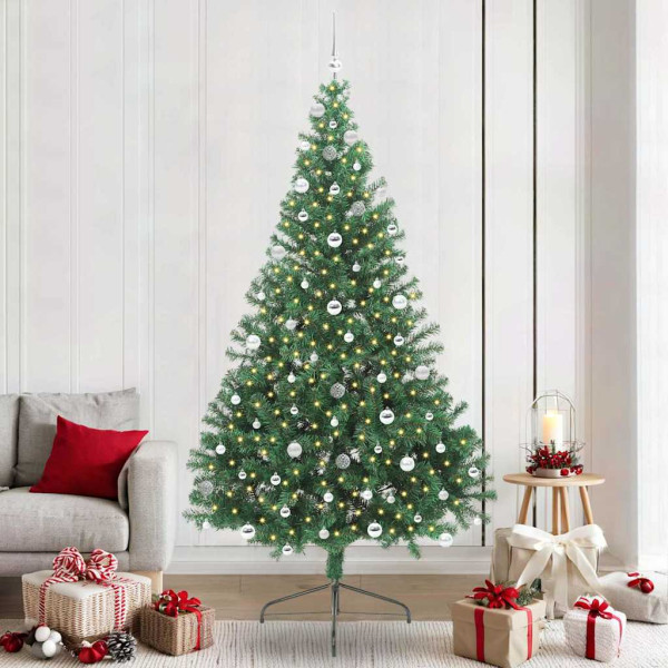 Árbol de Navidad Artificial Preiluminado Verde 240 cm PVC D