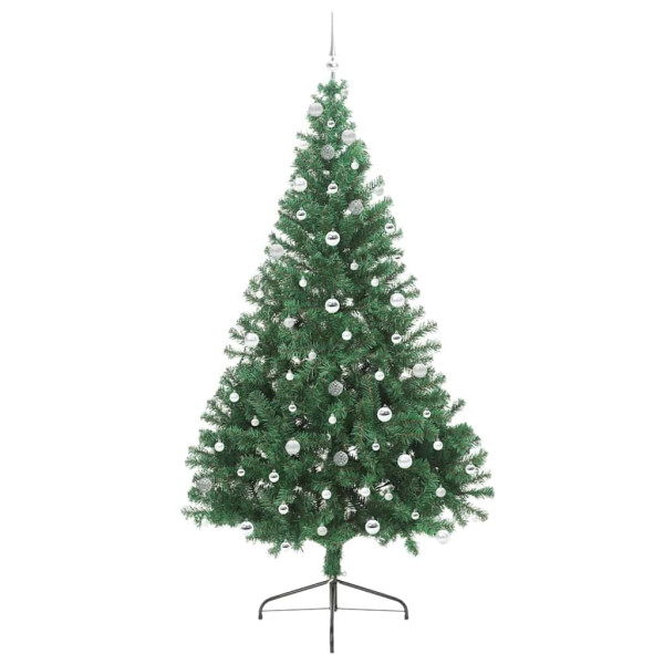 Árbol de Navidad Artificial Preiluminado Verde 240 cm PVC M 4