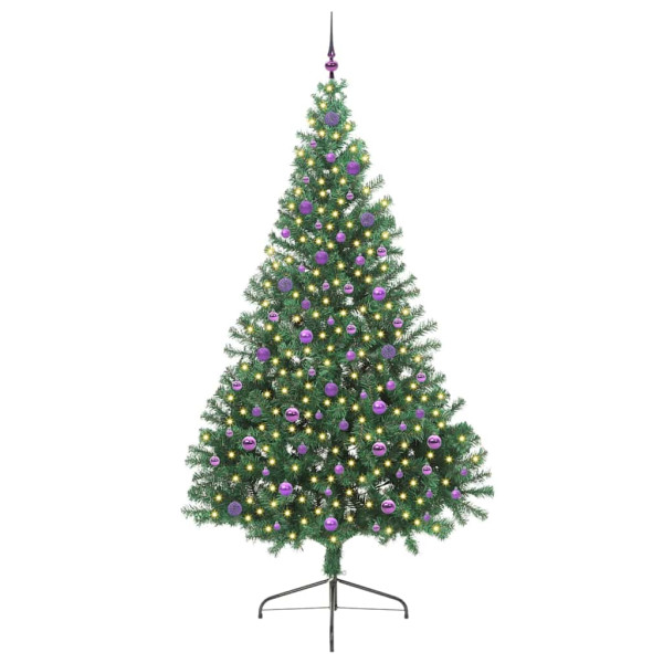 Árbol de Navidad Artificial Preiluminado Verde 240 cm PVC M 3