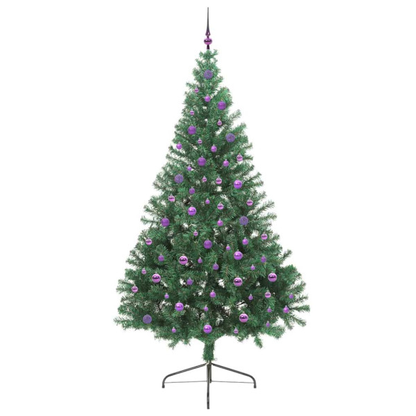 Árbol de Navidad Artificial Preiluminado Verde 240 cm PVC M 4