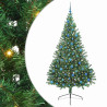 Árbol de Navidad Artificial Preiluminado Verde 240 cm PVC 2
