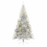 Árbol de Navidad Artificial Preiluminado Plateado 210 cm PET 3