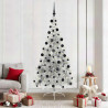 Árbol de Navidad Artificial Preiluminado Plateado 210 cm PET 1