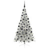 Árbol de Navidad Artificial Preiluminado Plateado 210 cm PET 3