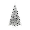 Árbol de Navidad Artificial Preiluminado Plateado 210 cm PET 4