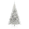 Árbol de Navidad Artificial Preiluminado Plateado 210 cm PET 3