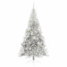 Árbol de Navidad Artificial Preiluminado Plateado 210 cm PET 3