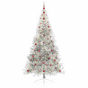 Árbol de Navidad Artificial Preiluminado Plateado 240 cm PET 3