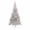 Árbol de Navidad Artificial Preiluminado Plateado 240 cm PET 4