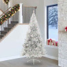 Árbol de Navidad Artificial Preiluminado Plateado 240 cm PET 1