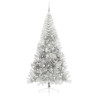 Árbol de Navidad Artificial Preiluminado Plateado 240 cm PET 3