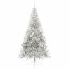 Árbol de Navidad Artificial Preiluminado Plateado 240 cm PET 3