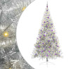 Árbol de Navidad Artificial Preiluminado Plateado 240 cm PET 2