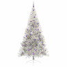 Árbol de Navidad Artificial Preiluminado Plateado 240 cm PET 3