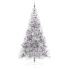 Árbol de Navidad Artificial Preiluminado Plateado 240 cm PET 4