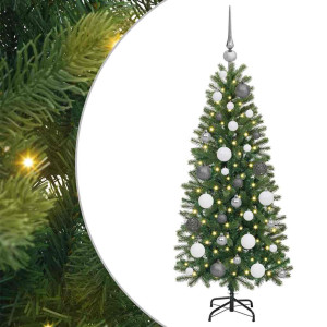 Árbol de Navidad artificial con 150 LED Verde 120 cm PE y PVC H