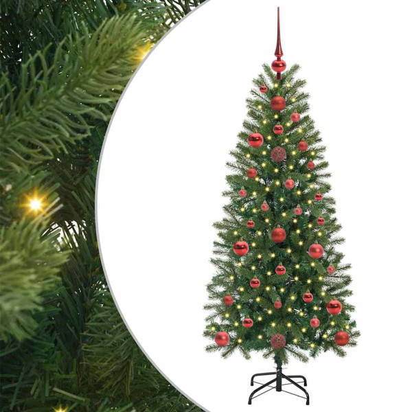 Árbol de Navidad artificial con 150 LED Verde 120 cm PE y PVC M 2