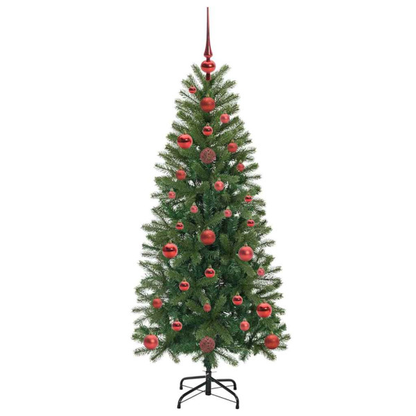 Árbol de Navidad artificial con 150 LED Verde 120 cm PE y PVC M 4