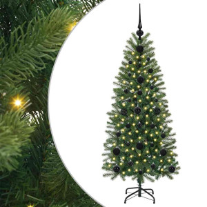 Árbol de Navidad artificial con 150 LED Verde 120 cm PE y PVC H