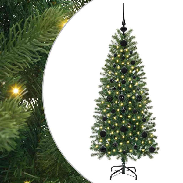 Árbol de Navidad artificial con 150 LED Verde 120 cm PE y PVC M 2
