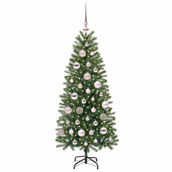 Árbol de Navidad artificial con 150 LED Verde 120 cm PE y PVC M 3