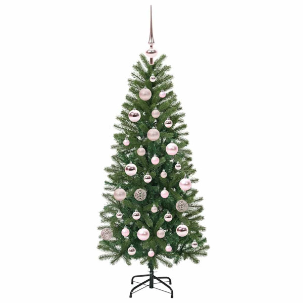Árbol de Navidad artificial con 150 LED Verde 120 cm PE y PVC M 4