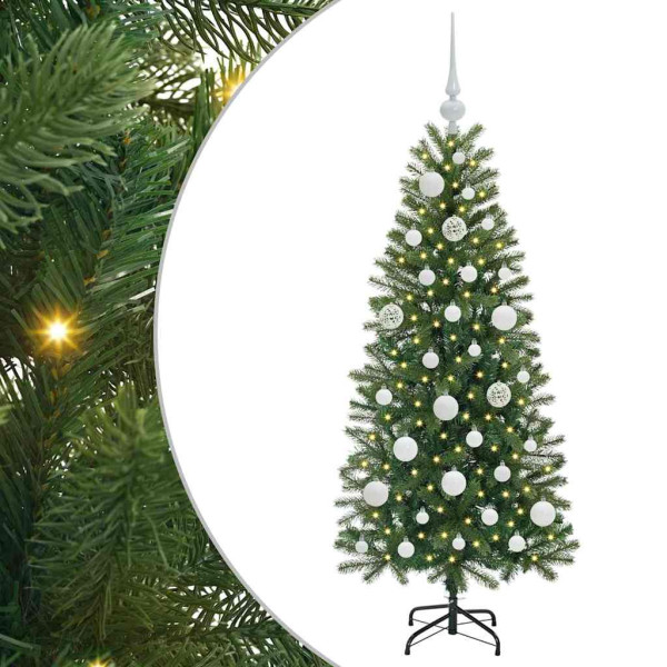 Árbol de Navidad artificial con 150 LED Verde 120 cm PE y PVC M 2