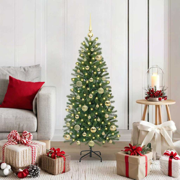 Árbol de Navidad artificial con 150 LED Verde 120 cm PE y PVC D