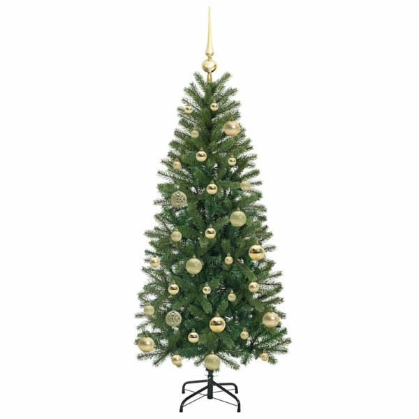 Árbol de Navidad artificial con 150 LED Verde 120 cm PE y PVC M 4