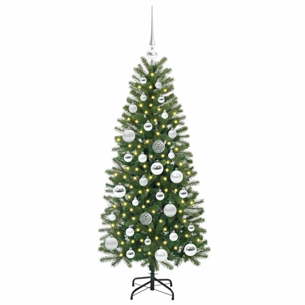 Árbol de Navidad artificial con 150 LED Verde 120 cm PE y PVC M 3