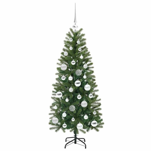 Árbol de Navidad artificial con 150 LED Verde 120 cm PE y PVC M 4